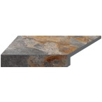 Угловой Г-образный элемент бортовой плитки Aquaviva Ardesia Loft, 595x345x50(20) мм (левый/45°) Угловой Г-образный элемент бортовой плитки Aquaviva Ardesia Loft, 595x345x50(20) мм (левый/45°)