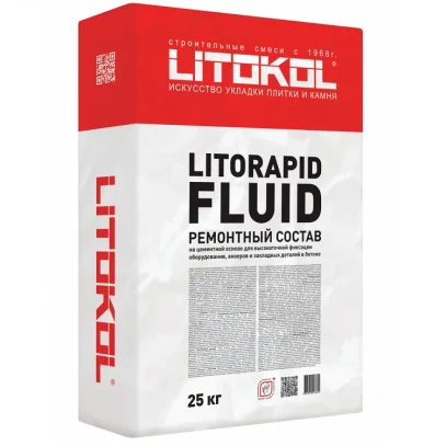 Litorapid Fluid подливочный, анкеровочный раствор Litokol серый 25 кг. Litorapid Fluid подливочный, анкеровочный раствор Litokol серый 25 кг.