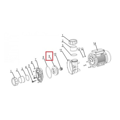 Крыльчатка насоса Aquaviva OS/LP 250-300 Крыльчатка насоса Aquaviva OS/LP 250-300