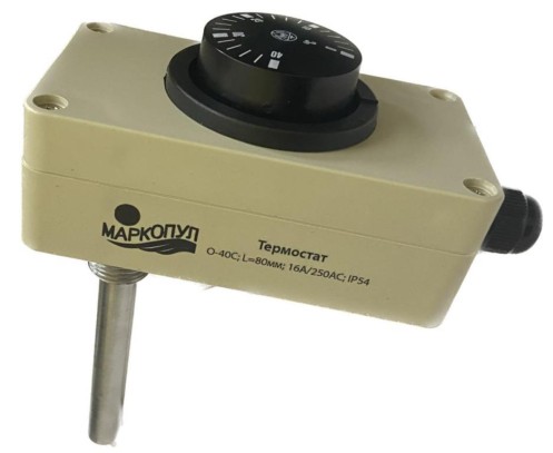 Термостат для бассейна 0-40С, L-80мм