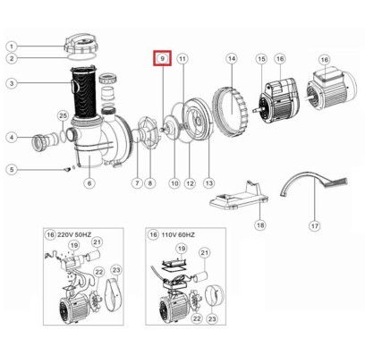 Impeller Screw with O-ring