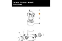 Крышка с гайкой автохлоратора Emaux CL-01 (89440204/E130204)