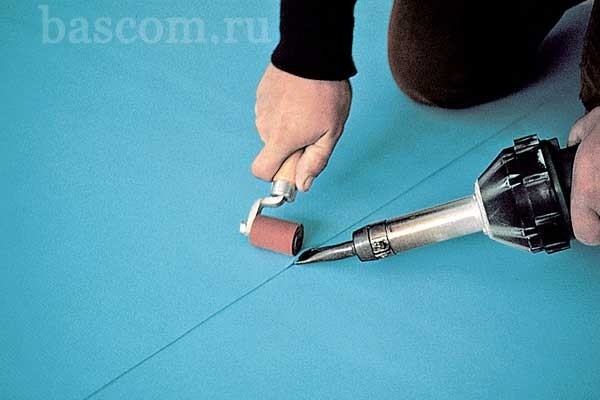 Отделка бассейна пленкой, простая, м.кв.