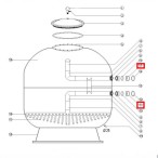  Фланец для крепления 5 крановой обвязки 1400 мм Aquaviva 