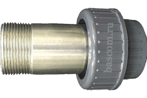 Муфта разъемная д. 63 с вставкой из нерж. стали 2 дюйма (для теплообменника) Муфта разъемная д. 63 с вставкой из нерж. стали 2 дюйма (для теплообменника)