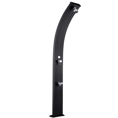  Душ солнечный AquaViva Spring 25л Antracite, Алюминиевый с мойкой для ног 