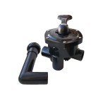  Кран шестиходовой Aquaviva MPV03 (1,5") боковой (88280811B) черный 