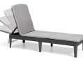 Шезлонг Джайпур (Jaipur) серый с матрасом