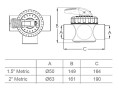 Кран Aquaviva V50-3 (E) трех позиционный 63 мм.