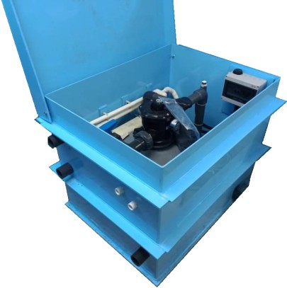 Приямок с оборудованием для бассейна до 50 м.куб. с подогревом от котла