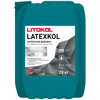 Добавка к клею латексная LATEXKOL-м белая (канистра) 20 кг Добавка к клею латексная LATEXKOL-м белая (канистра) 20 кг