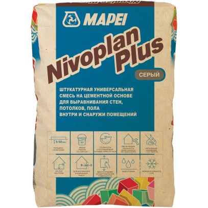 NIVOPLAN GREY PLUS выравнивающая смесь,25 кг