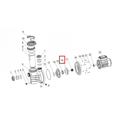  Крыльчатка насоса Aquaviva SWIM 100-150 