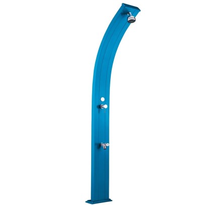  Душ солнечный AquaViva Spring 25л Light Blue, Алюминиевый с мойкой для ног 