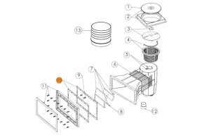 Прокладка фланца резиновая (п.11) скиммера Emaux EM0140-SV (02021106)