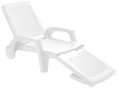 Шезлонг B:rattan MIAMI складной, белый