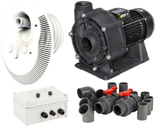 Противоток для бассейна 75 м3/ч 380В 4 кВт (универсал.) Emaux (комплект)