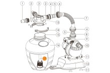 Коллектор фильтра серии FSU с трубой Emaux (89033603/E073603)