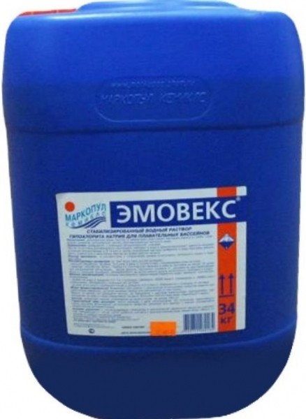 ЭМОВЕКС 30 л жидкий хлор для дезинфекции бассейна за 2 366 руб. только .