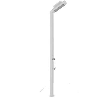  Душ уличный AquaViva Quick с LED подсветкой, White с мойкой для ног 