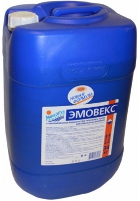 ЭМОВЕКС Новая Формула 30 л жидкий хлор для бассейна