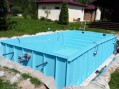 Бассейн из полипропилена 7,9х3,9х1,6м. + терраса и павильон
