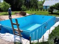 Бассейн из полипропилена 7,9х3,9х1,6м. + терраса и павильон