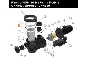 Прокладка-кольцо крышки префильтра насоса UPH/APS550/750 Emaux 111010040