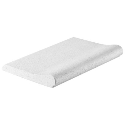  Прямой копинговый камень Carobbio Rustic с микроперфорированной поверхностью, 500x305 мм (белый) 