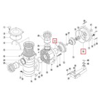 Резиновый уплотнитель диффузора-фланца для насосов Kripsol BC/BCP250-550 (RBH0004.04R) (1 шт.)