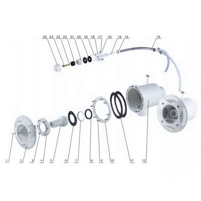  Комплект форсунок, закладная и лицевая противотока Aquaviva AV-JET-5.5DT 