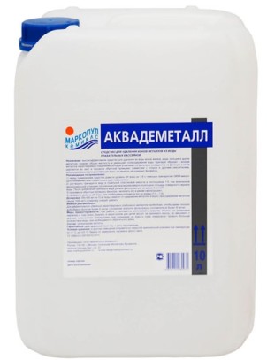 АКВАДЕМЕТАЛЛ, 10 л - для удаления металлов в воде бассейна