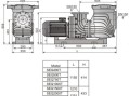 Насос для бассейна Aquaviva LX SEQ1500 (168м³/ч 113кВт 380В)