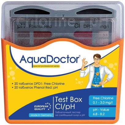 Тестер AquaDoctor Test Box Cl/pH Тестер AquaDoctor Test Box Cl/pH