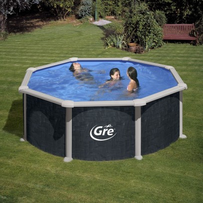 Сборный бассейн GRE Dream Pool PR358RT (350x132) с облицовкой «под ротанг»