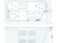 Гидромассажный бассейн IQUE Capri 2100-CDL-BP (WiFi) (212х112х74 см)