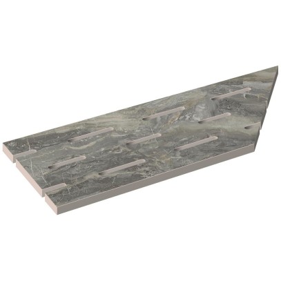 Переливная решетка Italon Гриджио Оробико, 200х600 мм (правая) копия