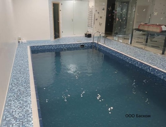 Ремонт бетонного бассейна 6,3х3,2х1,5-1,8м. Обварка пленкой