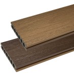 Террасная доска ДПК Co-Extrusion двусторонняя Грецкий Орех/Тик 135x23x3600мм
