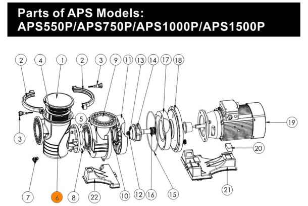 Корпус префильтра насоса APS (5,5HP-7HP) (п.6) Emaux 420246559