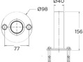 Анкерные фланцы Flexinox для лестниц (43 мм, к-т) Анкерные фланцы Flexinox для лестниц (43 мм, к-т)