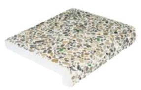 Бордюрный камень для бассейна с галькой. Г-профиль Бордюрный камень для бассейна с галькой. Г-профиль