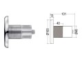 Прожектор встр.из нерж.стали 1 1/2 (18Вт/12В) LED RGB WAKING HJ-FG-SS100 -1,5