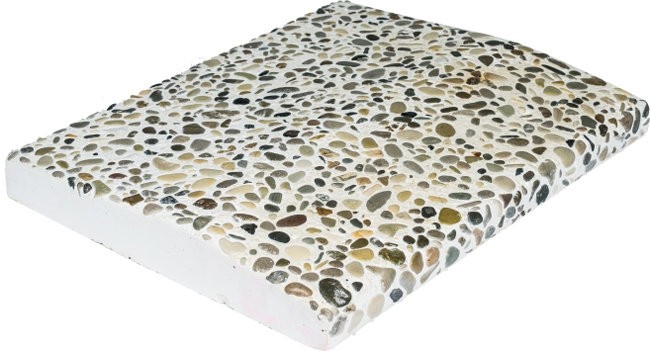 Бордюрный камень для бассейна с галькой. Домик А-201