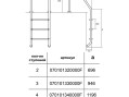 Лестница Hayward Standard AISI 304 (2 ступени), для узкого борта