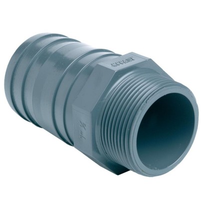  Штуцер ПВХ Effast RERPGE063G для шланга, резьбовой d63х2