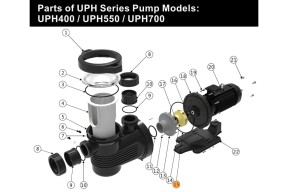 Прокладка-кольцо крышки задней насоса UPH/APS550/750 Emaux 111010053