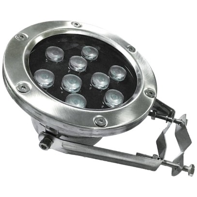 Прожектор для фонтана AquaViva LED (9led 9W 12V AC/DC) RGB креп. на трубу IP68 Прожектор для фонтана AquaViva LED (9led 9W 12V AC/DC) RGB креп. на трубу IP68