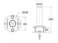 Анкерный фланец Hayward для лестниц (40 мм), откидной