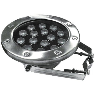 Прожектор для фонтана AquaViva LED (15led 15W 12V AC/DC) RGB креп. на трубу IP68